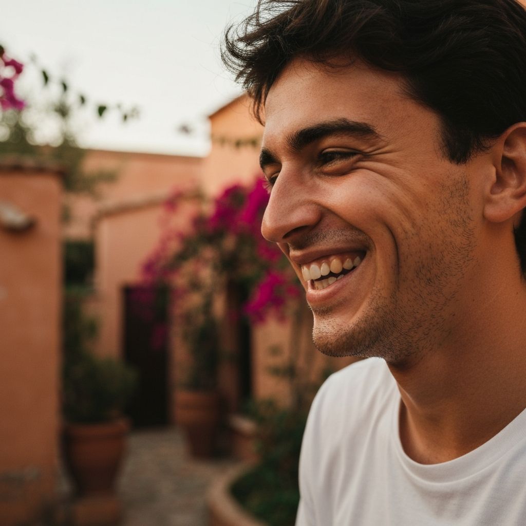 Immigrant celebrating residence permit